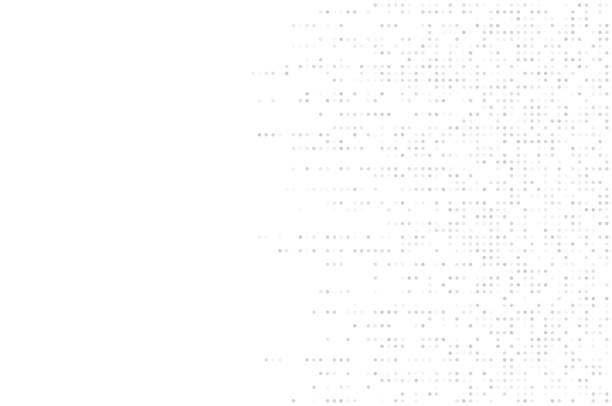 tło technologii cyfrowej. cyfrowe kropki danych szary wzór tła pikseli - technology textured abstract pattern stock illustrations