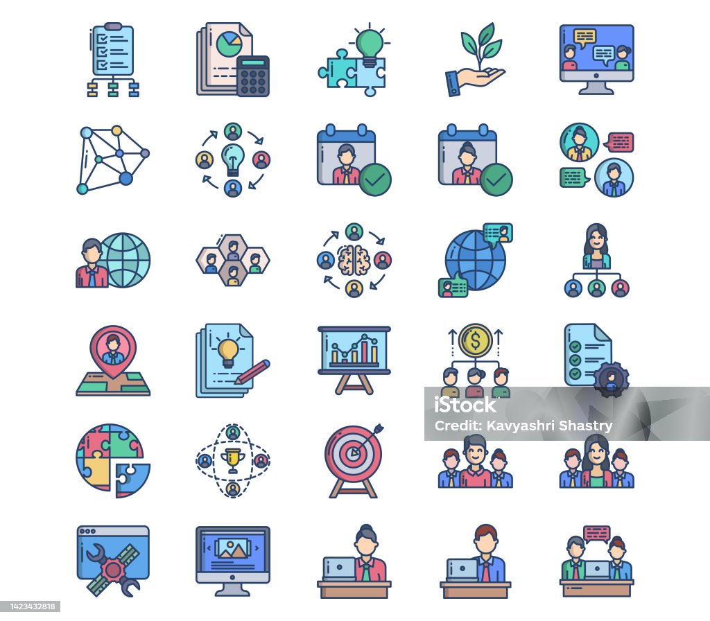 Development Work Images Project Work And Software Development Set Stock Illustration - Download ...