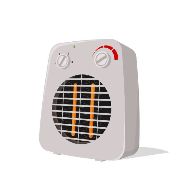 Vector illustration of vector illustration of a fan heater