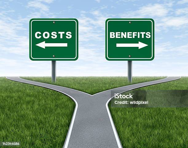 Costs And Benefits Stock Photo - Download Image Now - Forked Road, Fork In The Road, Road