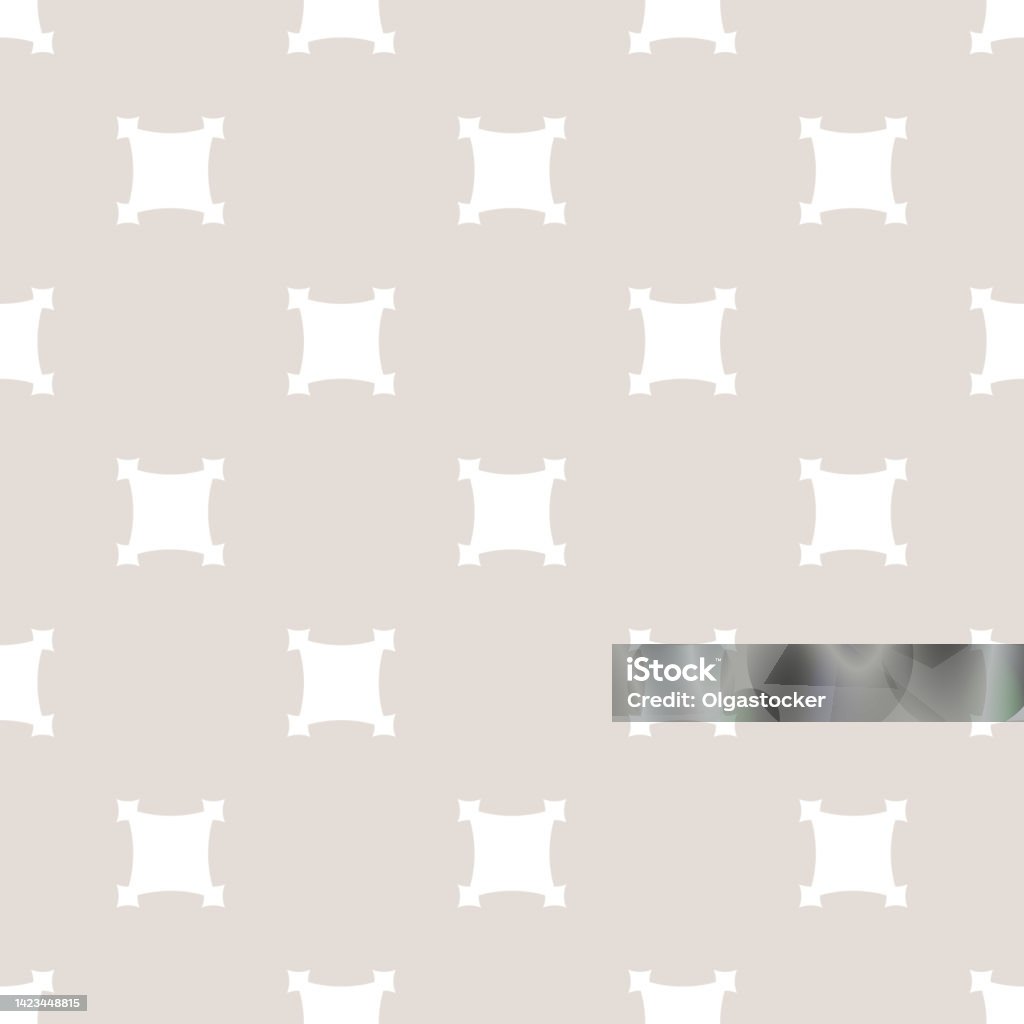 Simplistic Beige Patterns Subtle Beige Seamless Pattern With Squares Simple Vector Geometric ...
