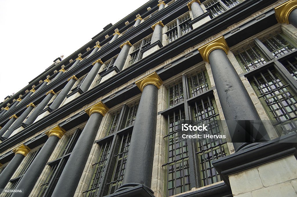 Rathaus von Gent, Belgien - Lizenzfrei Architektonische Säule Stock-Foto