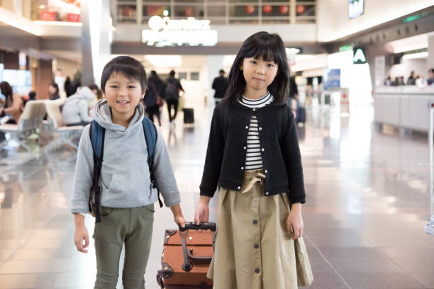 istock Japanese child heading for a trip 1423453308