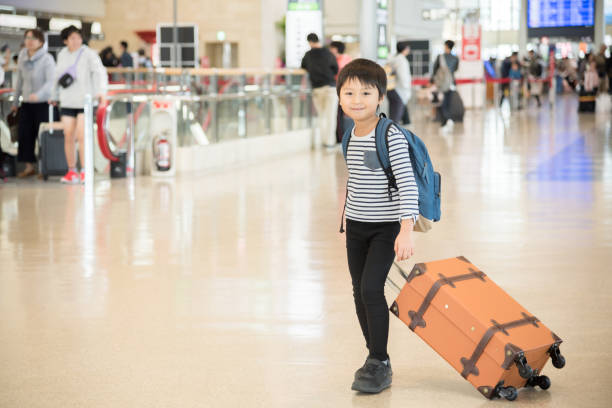 istock Japanese child heading for a trip 1423453544
