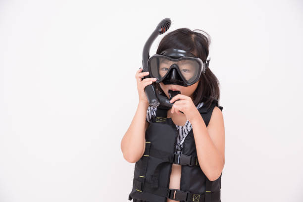 Japanese girl doing snorkeling