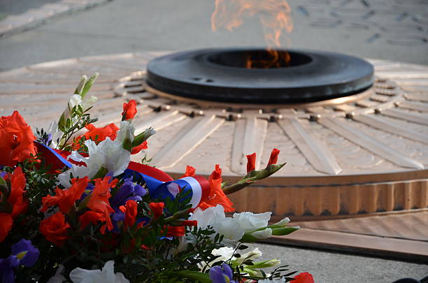 istock Eternal flame on grave of the unknown soldier 142345521