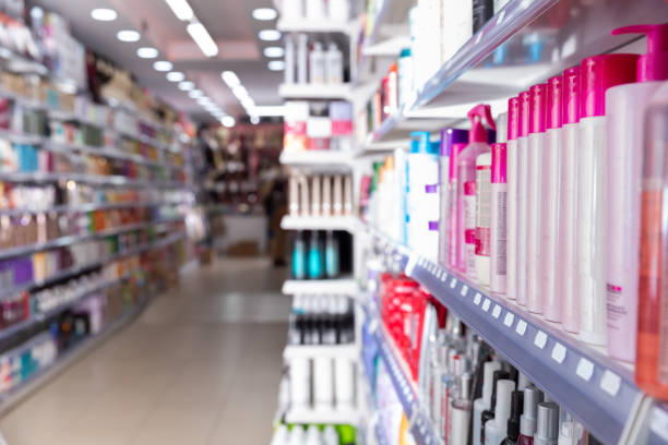 istock Quality colorful showcase in cosmetic boutique 1423458834