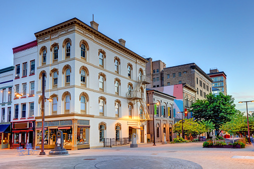 Ithaca Commons is a two-block pedestrian mall in the business improvement district known as Downtown Ithaca that serves as the city's cultural and economic center.