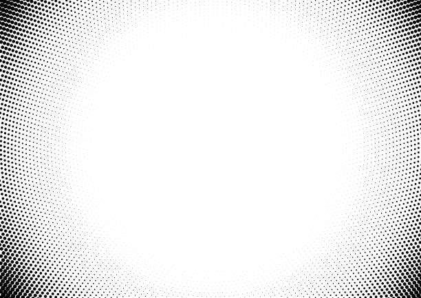half tone gradient border frame on white background vector art illustration