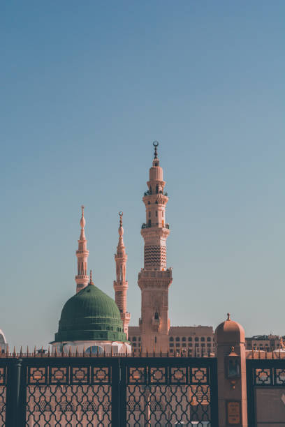 예언자 무하마드 모스크의 사진 - minaret 뉴스 사진 이미지
