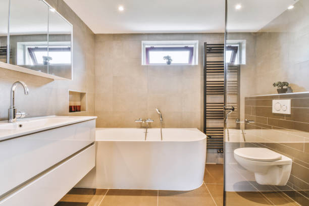 istock The interior of a modern bathroom 1423483946