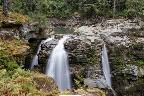 chutes nooksack - north cascades national park cascade range mt baker waterfall photos et images de collection