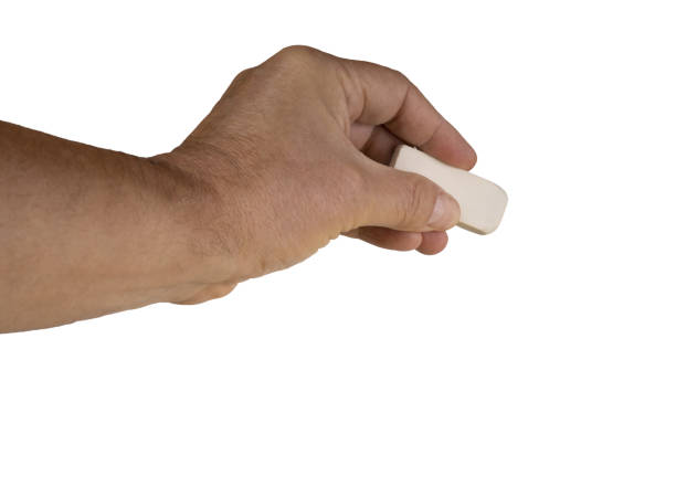 istock a male hand with an eraser on a transparent background 1423522320