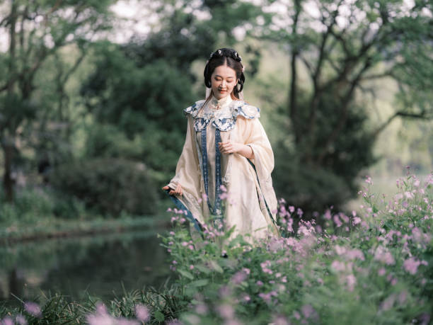 Girl wearing ancient Chinese clothes