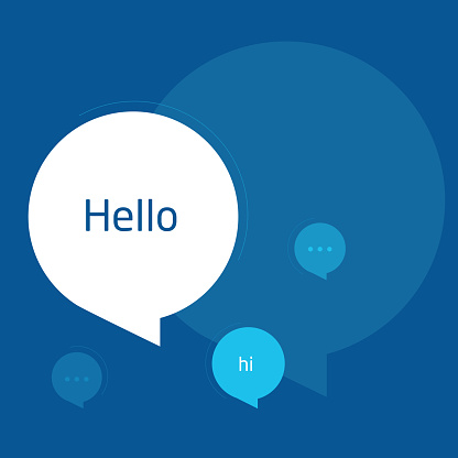 hello chat bubble for messenger