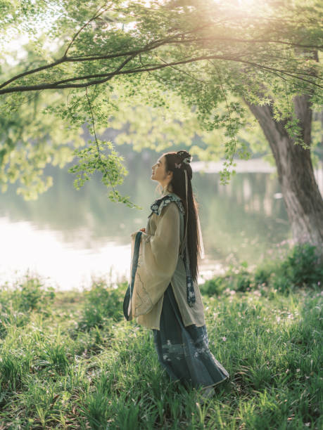 Girl wearing ancient Chinese clothes