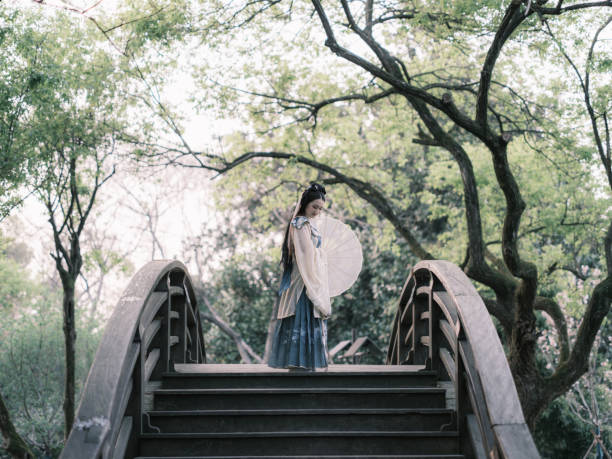 Girl wearing ancient Chinese clothes