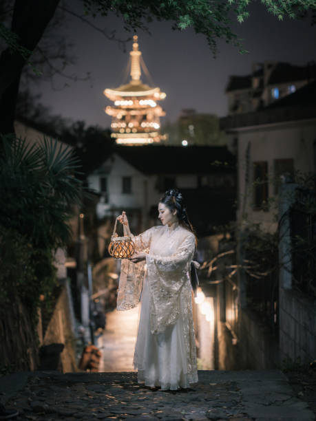 Girl wearing ancient Chinese clothes