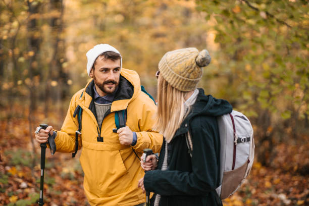 istock Romantic couple hiking 1423533806