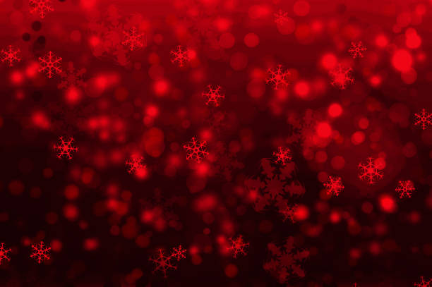 istock Red Abstract Christmas Snowflakes Background 1423536714