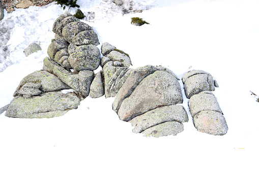 Stones under the snow