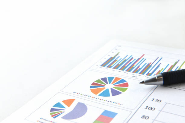istock Business chart and graph with ballpoint pen 1423542218