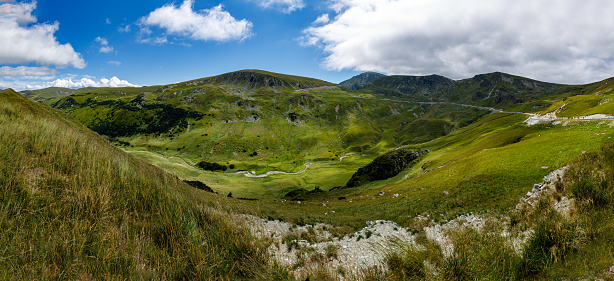 The landscape of the transalpina in the carpathian mountains in romania