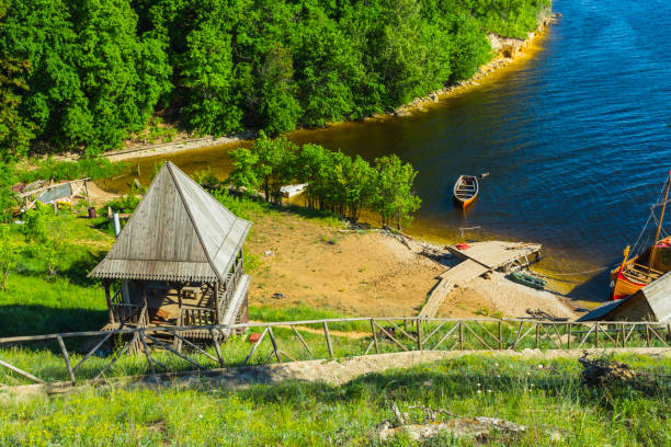 old wooden Fort on a shore