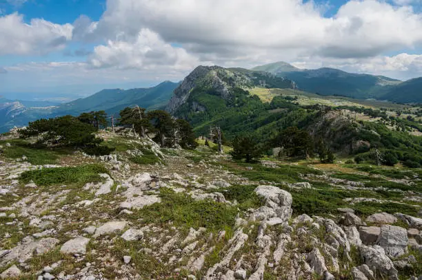 summer mountain landscape inside the Pollino National Park