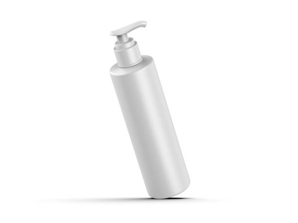 istock Cosmetic plastic bottle with dispenser pump mockup. Liquid container for gel, lotion, cream, shampoo, bath foam. Beauty product package, 3d render illustration. 1423545379
