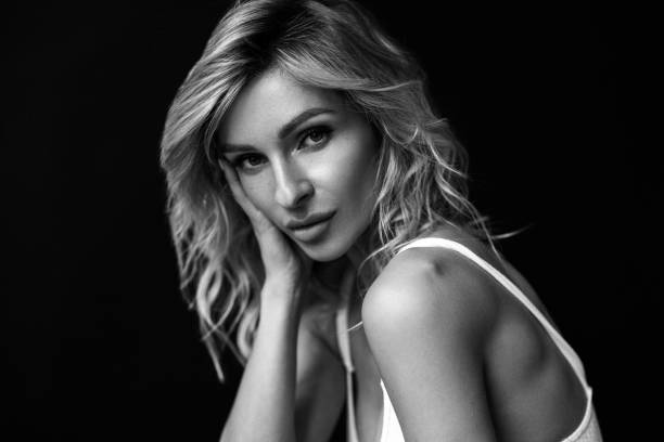 istock Beautiful woman/ Black and white 1423550549