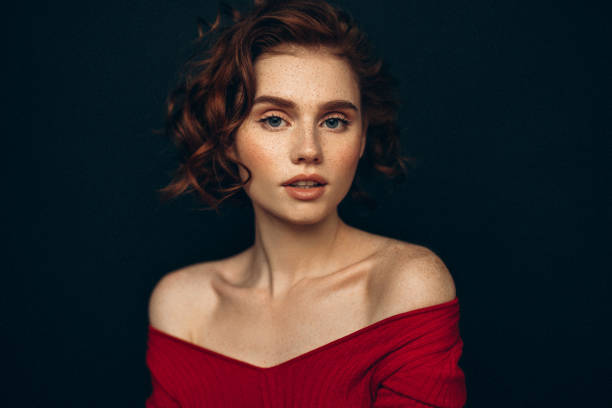 Beautiful redhead woman