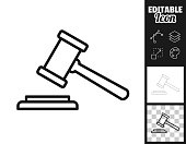 istock Judge gavel. Icon for design. Easily editable 1423551256