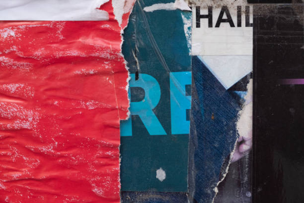 istock Torn and ripped old street poster background 1423556571