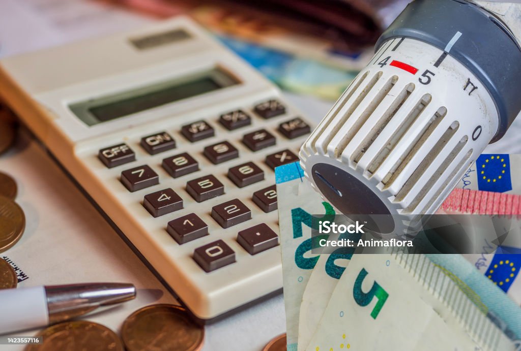 Heating costs in winter are more expensive symbol Consumerism Stock Photo