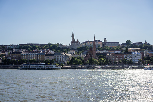 Budapest city skyline at  Danube River, Budapest, Hungary