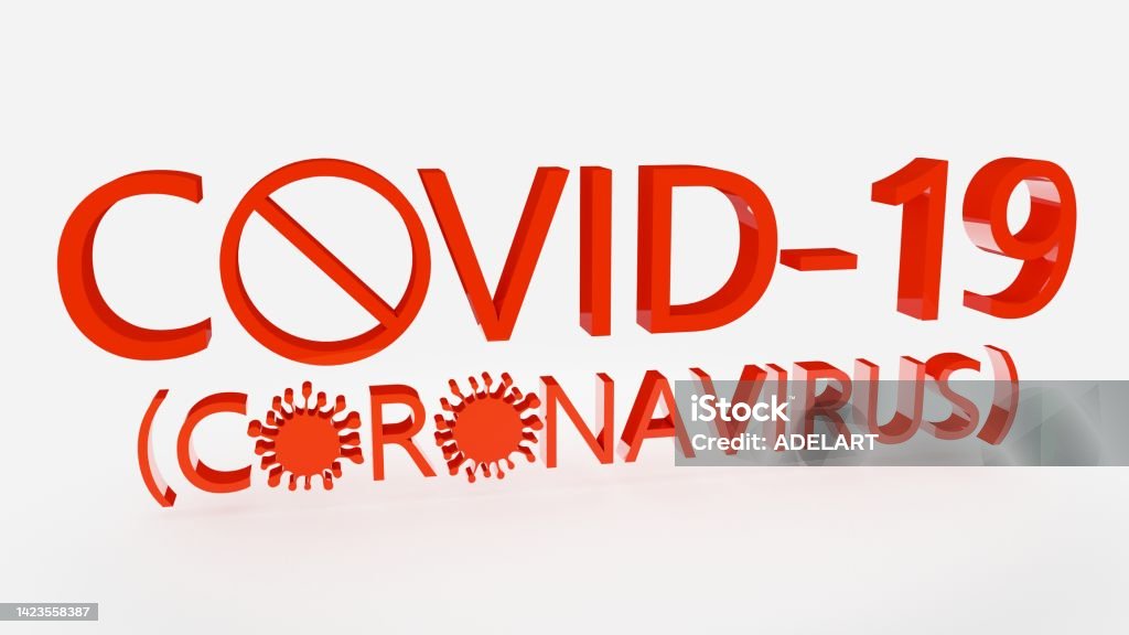 COVID-19 3d illustration for creating posters, banners or news articles about coronavirus. Coronavirus protection. Prevention the spread of COVID-19. Article Stock Photo