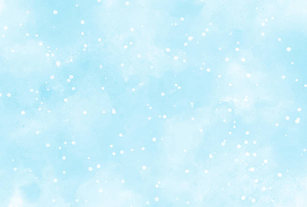 istock Beautiful snow illustration in watercolor style 1423558491