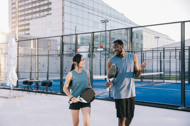 istock Friends going for outdoor padel session 1423558633