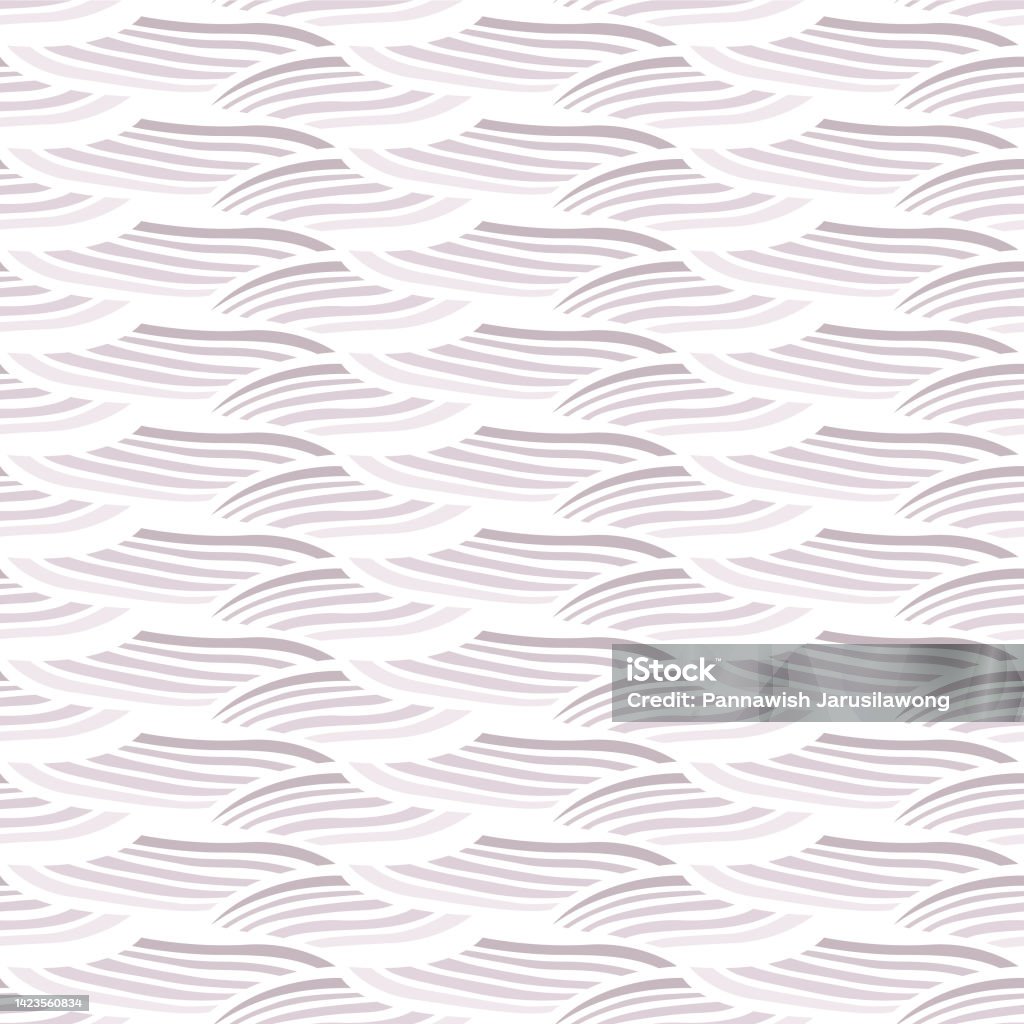 Japanese Curl Wave Line Vector Seamless Pattern Stock Illustration ...