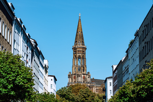 Zionskirche in Berlin against blue sky