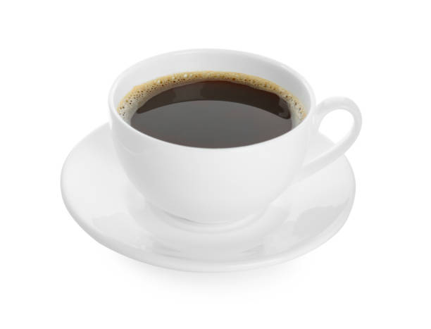 istock Cup of tasty coffee isolated on white 1423565734