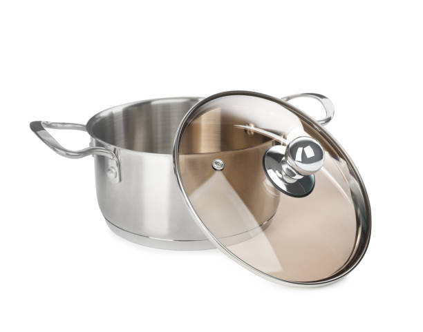 istock New shiny pot with glass lid isolated on white 1423566733