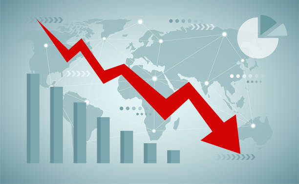 ベクトルイラスト、景気後退、損益、ビジネスと金融、危機。 - economic depression illustrations点のイラスト素材／クリップアート素材／マンガ素材／アイコン素材