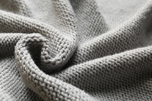 Warm Gray Wool knit Close-up