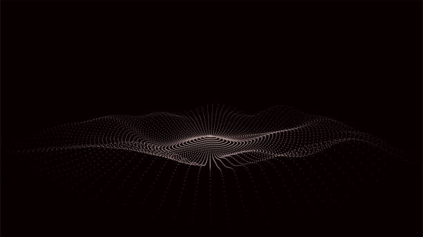 istock Abstract music sound wave. Dark cyberspace with moving particles. Vector futuristic circle wave with digital database. Big data analytics. 1423573648