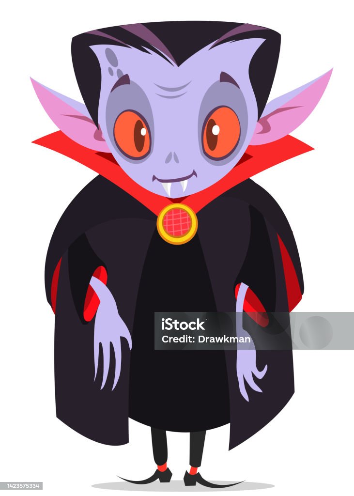 Vampire Simling Cute Cartoon Vampire Smiling Vector Illustration Stock Illustration ...