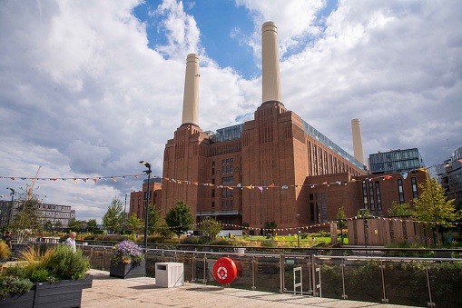 London, United Kingdom - August 30, 2022: Battersea Power Station seen from the Coaling Jetty