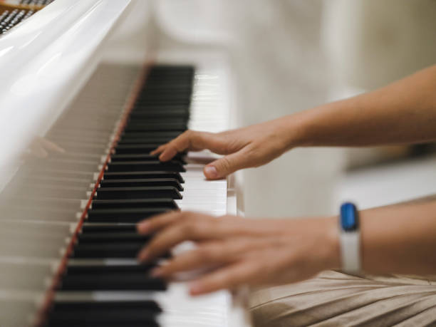istock a woman playing the piano 1423583966