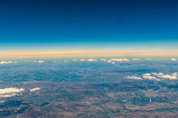 High angle view from the aircraft,Qinghai, China